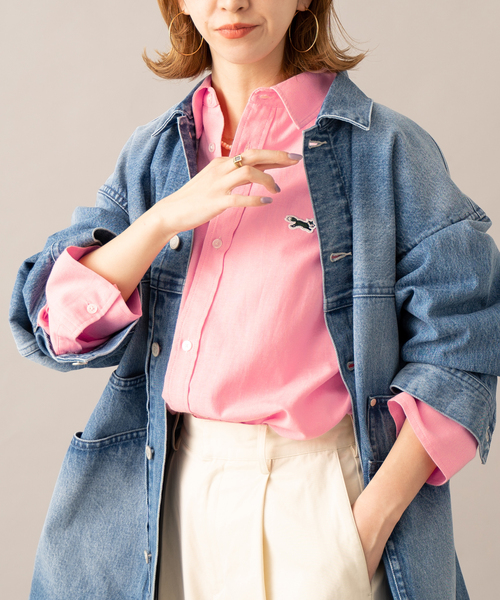 J.C.PENNEY（ジェーシーペニー）の「【THE FOX/ザフォックス】別注 カラーシャツ（シャツ/ブラウス・レディース・ピンク/ブルー/ホワイト・FREE）」の3枚目の写真