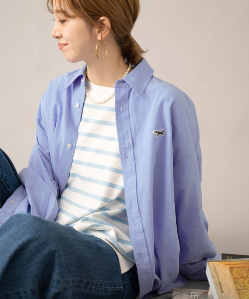 J.C.PENNEY（ジェーシーペニー）の「【THE FOX/ザフォックス】別注 カラーシャツ（シャツ/ブラウス・レディース・ピンク/ブルー/ホワイト・FREE）」の2枚目の写真