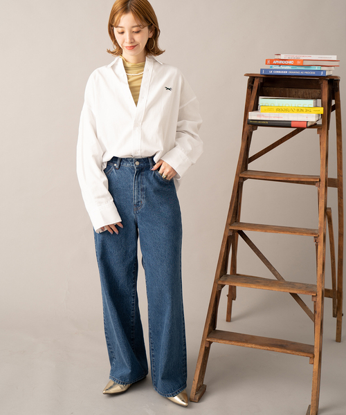 J.C.PENNEY（ジェーシーペニー）の「【THE FOX/ザフォックス】別注 カラーシャツ（シャツ/ブラウス・レディース・ピンク/ブルー/ホワイト・FREE）」の5枚目の写真