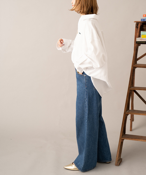 J.C.PENNEY（ジェーシーペニー）の「【THE FOX/ザフォックス】別注 カラーシャツ（シャツ/ブラウス・レディース・ピンク/ブルー/ホワイト・FREE）」の6枚目の写真