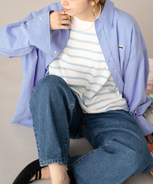 J.C.PENNEY（ジェーシーペニー）の「【THE FOX/ザフォックス】別注 カラーシャツ（シャツ/ブラウス・レディース・ピンク/ブルー/ホワイト・FREE）」の9枚目の写真