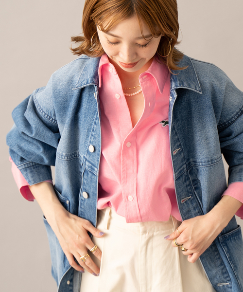 J.C.PENNEY（ジェーシーペニー）の「【THE FOX/ザフォックス】別注 カラーシャツ（シャツ/ブラウス・レディース・ピンク/ブルー/ホワイト・FREE）」の14枚目の写真