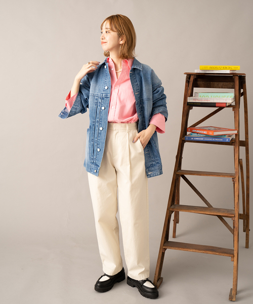 J.C.PENNEY（ジェーシーペニー）の「【THE FOX/ザフォックス】別注 カラーシャツ（シャツ/ブラウス・レディース・ピンク/ブルー/ホワイト・FREE）」の16枚目の写真