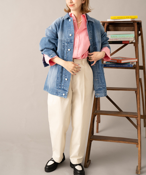 J.C.PENNEY（ジェーシーペニー）の「【THE FOX/ザフォックス】別注 カラーシャツ（シャツ/ブラウス・レディース・ピンク/ブルー/ホワイト・FREE）」の17枚目の写真