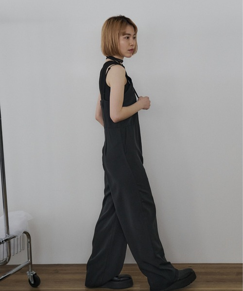INSIIS（インシス）の「リボンサロペット（サロペット/オーバーオール・レディース・ベージュ/ブラック・S/フリー）」の13枚目の写真