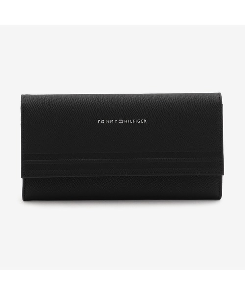 TOMMY HILFIGER(トミーヒルフィガー)の「ロングレザーウォレット(財布・メンズ・ブラック・FREE)」の1枚目の写真