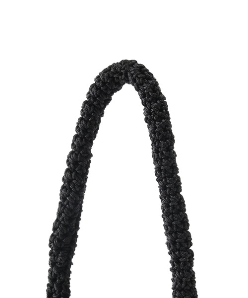 ADAM ET ROPE'（アダムエロペ）の「【2WAY】マクラメ巾着バッグ（ハンドバッグ・レディース・ブラック/シルバー・FREE）」の14枚目の写真