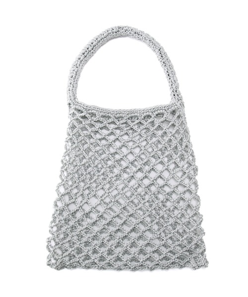 ADAM ET ROPE'（アダムエロペ）の「【2WAY】マクラメ巾着バッグ（ハンドバッグ・レディース・ブラック/シルバー・FREE）」の12枚目の写真