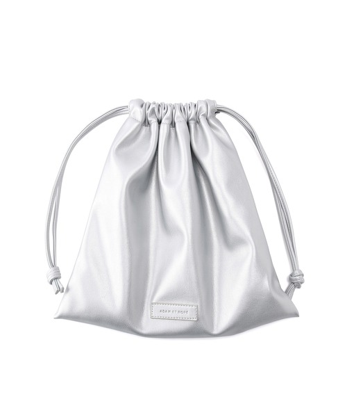 ADAM ET ROPE'（アダムエロペ）の「【2WAY】マクラメ巾着バッグ（ハンドバッグ・レディース・ブラック/シルバー・FREE）」の8枚目の写真