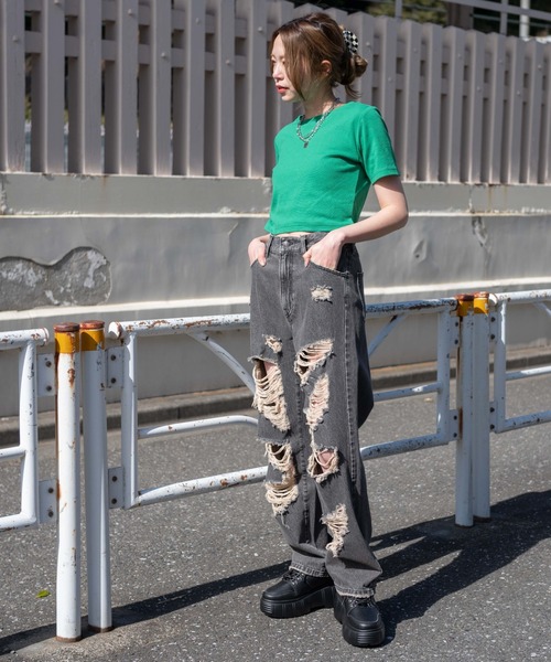 白パンツ クラッシュ MASONPRINCEレトロ白色クラッシュデニムパンツ | mblueshop