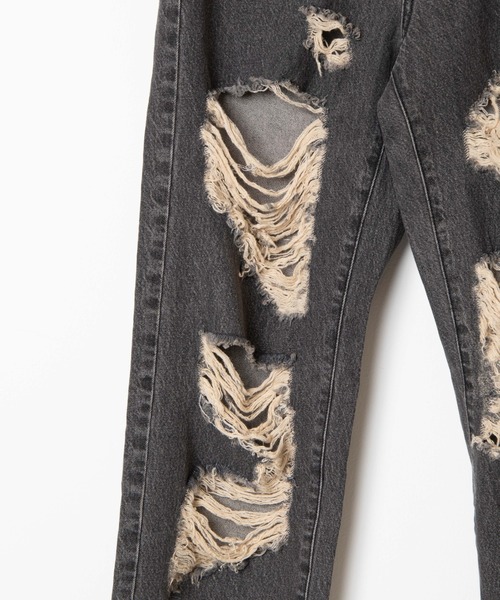 WEGO（ウィゴー）の「WEGO/スーパーヘビークラッシュローライズパンツ（デニムパンツ・レディース・ブラック系その他/ライトインディゴブルー・SMALL/MEDIUM）」の21枚目の写真