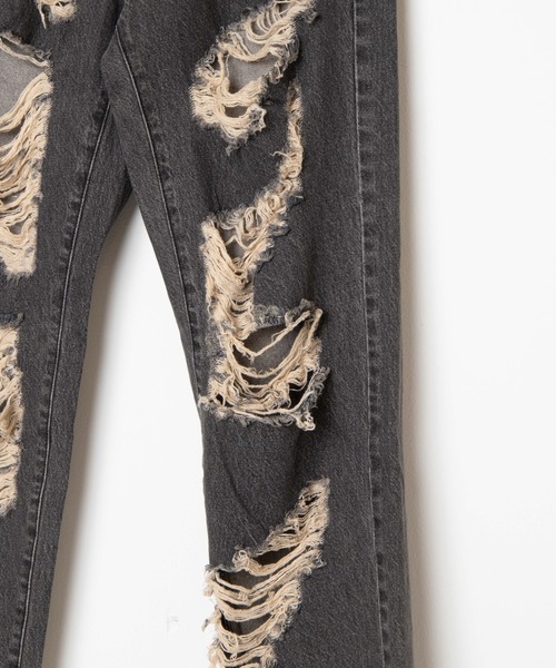 WEGO（ウィゴー）の「WEGO/スーパーヘビークラッシュローライズパンツ（デニムパンツ・レディース・ブラック系その他/ライトインディゴブルー・SMALL/MEDIUM）」の22枚目の写真