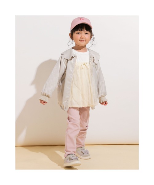 SLAP SLIP（スラップスリップ）の「SLAPSLIP/スカラップ襟シンプルタフタジャケット(80~130cm)（その他アウター・キッズ・ピンク/オフホワイト・120/110/130/80/100/90）」の13枚目の写真