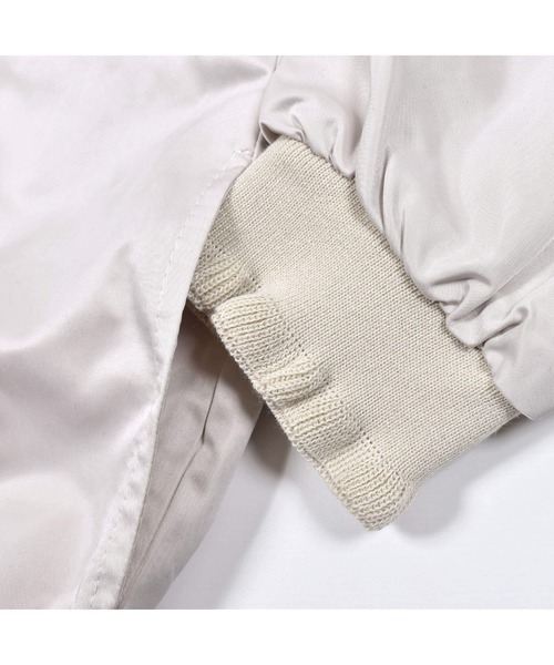 SLAP SLIP（スラップスリップ）の「SLAPSLIP/スカラップ襟シンプルタフタジャケット(80~130cm)（その他アウター・キッズ・ピンク/オフホワイト・120/110/130/80/100/90）」の3枚目の写真