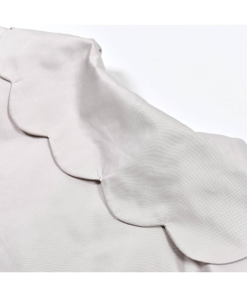 SLAP SLIP（スラップスリップ）の「SLAPSLIP/スカラップ襟シンプルタフタジャケット(80~130cm)（その他アウター・キッズ・ピンク/オフホワイト・120/110/130/80/100/90）」の14枚目の写真