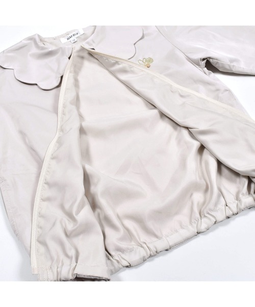 SLAP SLIP（スラップスリップ）の「SLAPSLIP/スカラップ襟シンプルタフタジャケット(80~130cm)（その他アウター・キッズ・ピンク/オフホワイト・120/110/130/80/100/90）」の11枚目の写真