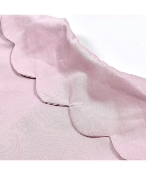 SLAP SLIP（スラップスリップ）の「SLAPSLIP/スカラップ襟シンプルタフタジャケット(80~130cm)（その他アウター・キッズ・ピンク/オフホワイト・120/110/130/80/100/90）」の4枚目の写真