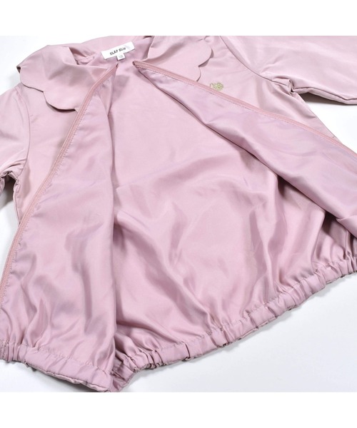 SLAP SLIP（スラップスリップ）の「SLAPSLIP/スカラップ襟シンプルタフタジャケット(80~130cm)（その他アウター・キッズ・ピンク/オフホワイト・120/110/130/80/100/90）」の15枚目の写真