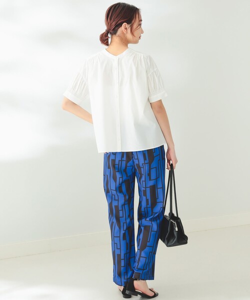 B:MING by BEAMS(ビーミングバイビームス)の「B:MING by BEAMS / 2WAY シャーリング ブラウス(シャツ/ブラウス・レディース・ライトグレー系/オフホワイト/ラベンダー・MEDIUM/SMALL)」の5枚目の写真
