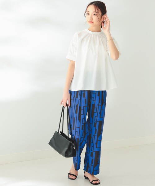 B:MING by BEAMS(ビーミングバイビームス)の「B:MING by BEAMS / 2WAY シャーリング ブラウス(シャツ/ブラウス・レディース・ライトグレー系/オフホワイト/ラベンダー・MEDIUM/SMALL)」の6枚目の写真