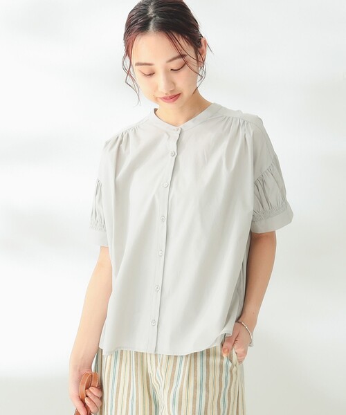 B:MING by BEAMS(ビーミングバイビームス)の「B:MING by BEAMS / 2WAY シャーリング ブラウス(シャツ/ブラウス・レディース・ライトグレー系/オフホワイト/ラベンダー・MEDIUM/SMALL)」の10枚目の写真