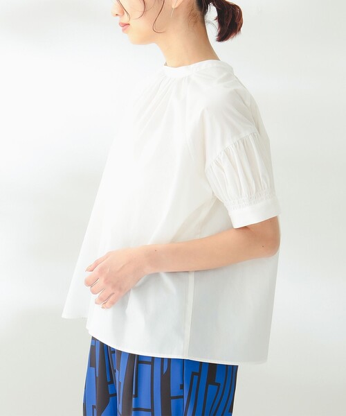 B:MING by BEAMS(ビーミングバイビームス)の「B:MING by BEAMS / 2WAY シャーリング ブラウス(シャツ/ブラウス・レディース・ライトグレー系/オフホワイト/ラベンダー・MEDIUM/SMALL)」の15枚目の写真