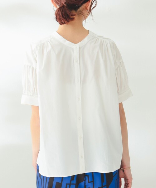 B:MING by BEAMS(ビーミングバイビームス)の「B:MING by BEAMS / 2WAY シャーリング ブラウス(シャツ/ブラウス・レディース・ライトグレー系/オフホワイト/ラベンダー・MEDIUM/SMALL)」の16枚目の写真
