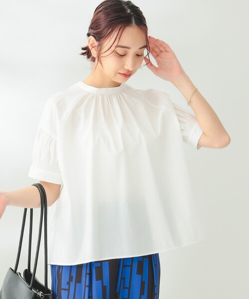B:MING by BEAMS(ビーミングバイビームス)の「B:MING by BEAMS / 2WAY シャーリング ブラウス(シャツ/ブラウス・レディース・ライトグレー系/オフホワイト/ラベンダー・MEDIUM/SMALL)」の19枚目の写真