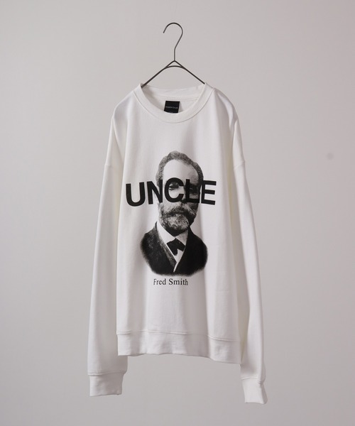 MODISH GAZE(モディシュガゼ)の「MODISH GAZE 裏毛 クルーネック 長袖 BIG スウェット UNCLE(スウェット・メンズ・ブラック/オフホワイト/杢グレー・M/L)」の7枚目の写真