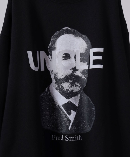 MODISH GAZE(モディシュガゼ)の「MODISH GAZE 裏毛 クルーネック 長袖 BIG スウェット UNCLE(スウェット・メンズ・ブラック/オフホワイト/杢グレー・M/L)」の11枚目の写真