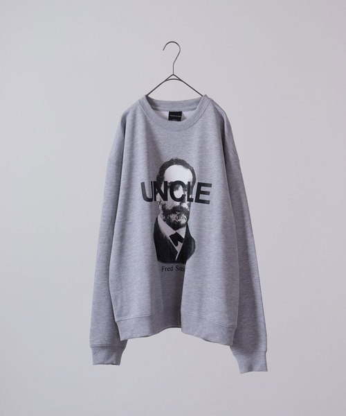 MODISH GAZE(モディシュガゼ)の「MODISH GAZE 裏毛 クルーネック 長袖 BIG スウェット UNCLE(スウェット・メンズ・ブラック/オフホワイト/杢グレー・M/L)」の9枚目の写真