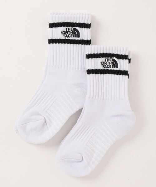 THE NORTH FACE(ザノースフェイス)の「THE NORTH FACE/ザ・ノース・フェイス/KIDS FREE RUN CREW/キッズ フリーランクルー/SOCKS/ソックス/NNJ82305/KIDS FREE RUN CREW(ソックス/靴下・キッズ・ブラック/ホワイト・M/L)」の2枚目の写真