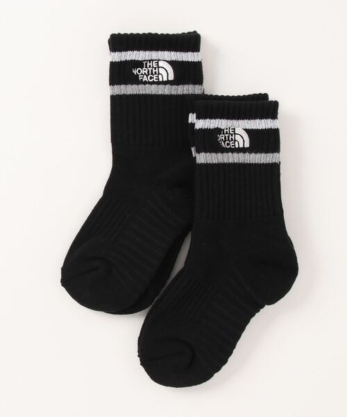THE NORTH FACE(ザノースフェイス)の「THE NORTH FACE/ザ・ノース・フェイス/KIDS FREE RUN CREW/キッズ フリーランクルー/SOCKS/ソックス/NNJ82305/KIDS FREE RUN CREW(ソックス/靴下・キッズ・ブラック/ホワイト・M/L)」の1枚目の写真