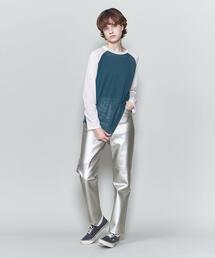 6（ロク）の「＜6(ROKU)＞ COTTON NYLON BASEBALL TーSHIRT/Tシャツ（Tシャツ/カットソー・レディース）」