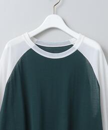 6 roku ロク コットンナイロン ベースボール Tシャツ ライトピンク 8600023S1178_x1_c102.jpg