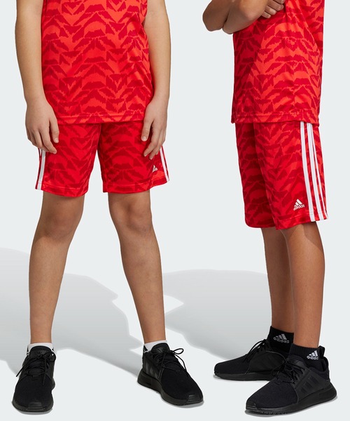 adidas(アディダス)の「サッカー セレブレーション ショーツ / ハーフパンツ / アディダス adidas(その他パンツ・キッズ・レッド/グレー・140/150/160/130)」の2枚目の写真