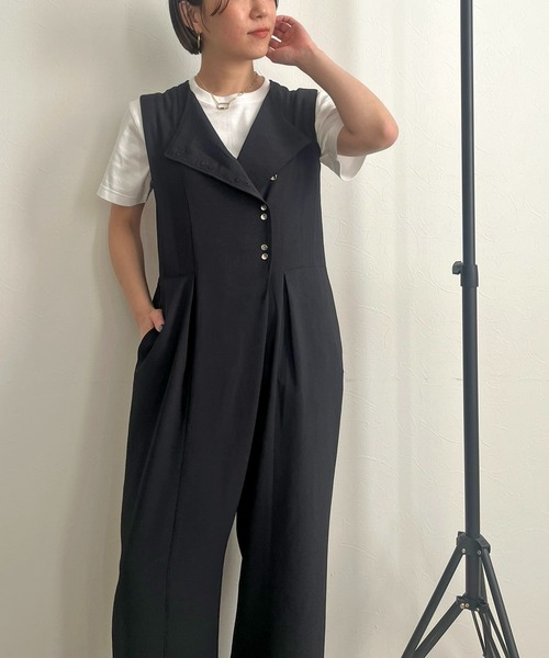 【セール】ボタンデザインオールインワン（サロペット/オーバーオール）｜LHELBIE（レルビエ） loanandbanking.com