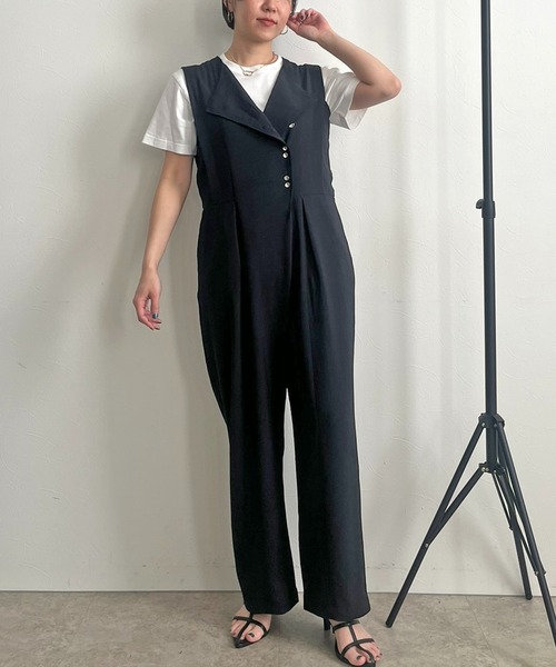 【セール】ボタンデザインオールインワン（サロペット/オーバーオール）｜LHELBIE（レルビエ） loanandbanking.com