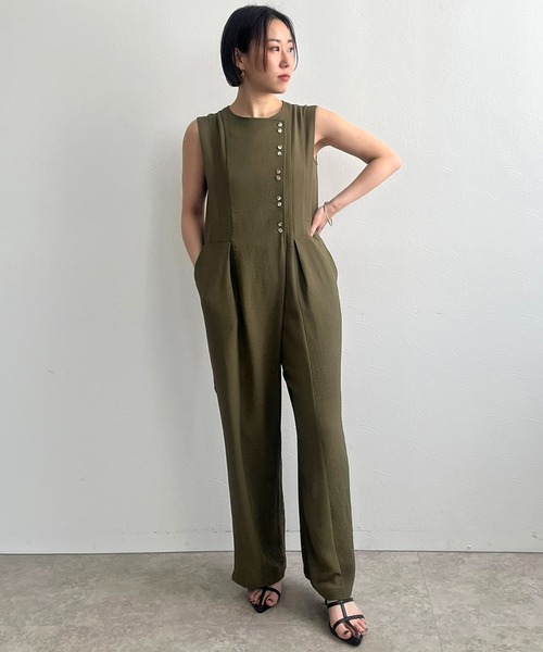 【セール】ボタンデザインオールインワン（サロペット/オーバーオール）｜LHELBIE（レルビエ） loanandbanking.com