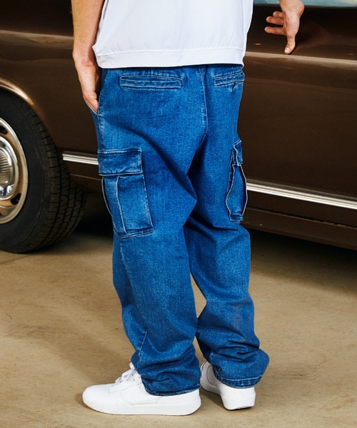 ムラサキスポーツ（ムラサキスポーツ）の「【ムラサキスポーツ限定】DEAR LAUREL/ディアローレル デニムパンツ ダブルニーパンツ D23S3101（カーゴパンツ・メンズ・ブラック/ブルー・M/L）」の12枚目の写真