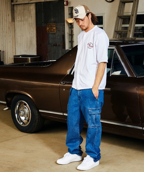 ムラサキスポーツ（ムラサキスポーツ）の「【ムラサキスポーツ限定】DEAR LAUREL/ディアローレル デニムパンツ ダブルニーパンツ D23S3101（カーゴパンツ・メンズ・ブラック/ブルー・M/L）」の10枚目の写真