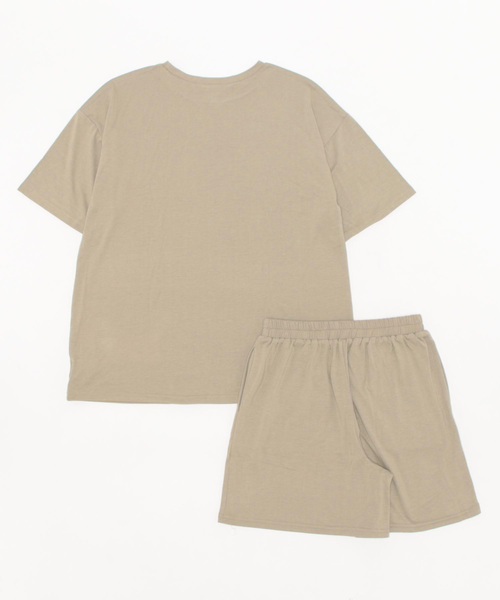 KOBE LETTUCE（コウベレタス）の「[CandyCool]UVカットTシャツ×ショートパンツセットアップ（セットアップ・レディース・ブルーグリーン/グレイッシュベージュ/ブラック・FREE）」の4枚目の写真