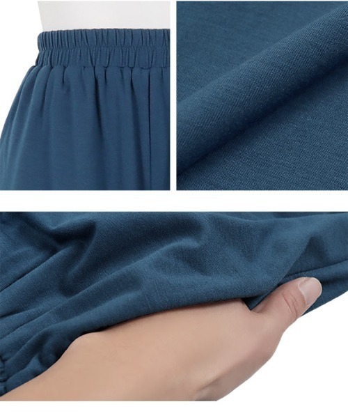 KOBE LETTUCE（コウベレタス）の「[CandyCool]UVカットTシャツ×ショートパンツセットアップ（セットアップ・レディース・ブルーグリーン/グレイッシュベージュ/ブラック・FREE）」の12枚目の写真