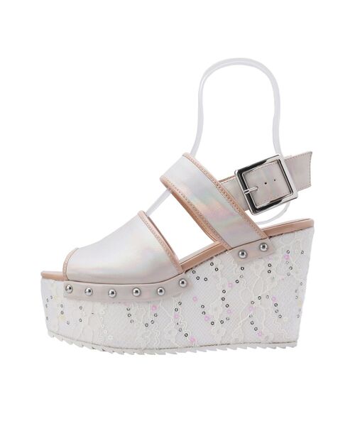 merry jenny（メリージェニー）の「flowerスパンコール厚底サンダル（サンダル・レディース・ピンク/ブルー・MEDIUM/LARGE）」の13枚目の写真