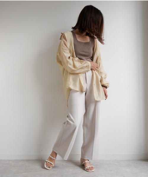 Fabby fabby（ファビィーファビィー）の「パールツーベルトサンダル（サンダル・レディース・ブラウン/オフホワイト/ブラック・SMALL/MEDIUM/LARGE）」の16枚目の写真