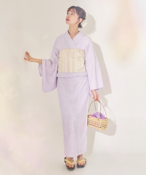 ASTRONOMY(アストロノミー)の「2way 浴衣籠バッグ 巾着付き トウモロコシバッグ(和装小物・レディース・パープル/イエロー/レッド/パープル系/レッド系/イエロー系・FREE)」の14枚目の写真