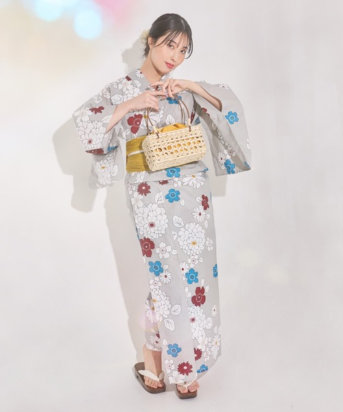ASTRONOMY(アストロノミー)の「2way 浴衣籠バッグ 巾着付き トウモロコシバッグ(和装小物・レディース・パープル/イエロー/レッド/パープル系/レッド系/イエロー系・FREE)」の22枚目の写真