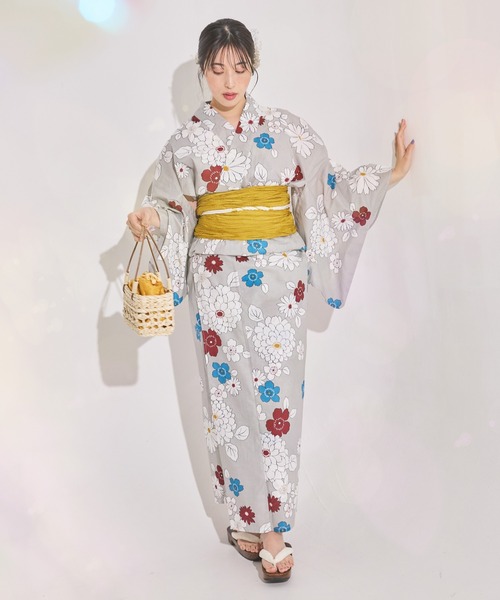 ASTRONOMY(アストロノミー)の「2way 浴衣籠バッグ 巾着付き トウモロコシバッグ(和装小物・レディース・パープル/イエロー/レッド/パープル系/レッド系/イエロー系・FREE)」の21枚目の写真