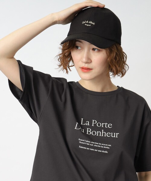 grove（グローブ）の「◆刺繍ロゴキャンバスキャップ【UVカット】（キャップ・レディース・ベビーピンク/ライトベージュ/アイボリー/ブラック・00）」の2枚目の写真