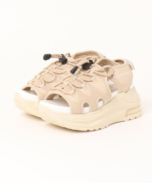 LOVETOXIC(ラブトキシック)の「ドローコードスポーツサンダル(サンダル・キッズ・ベージュ/ブラック/オフホワイト・S/L/M)」の3枚目の写真